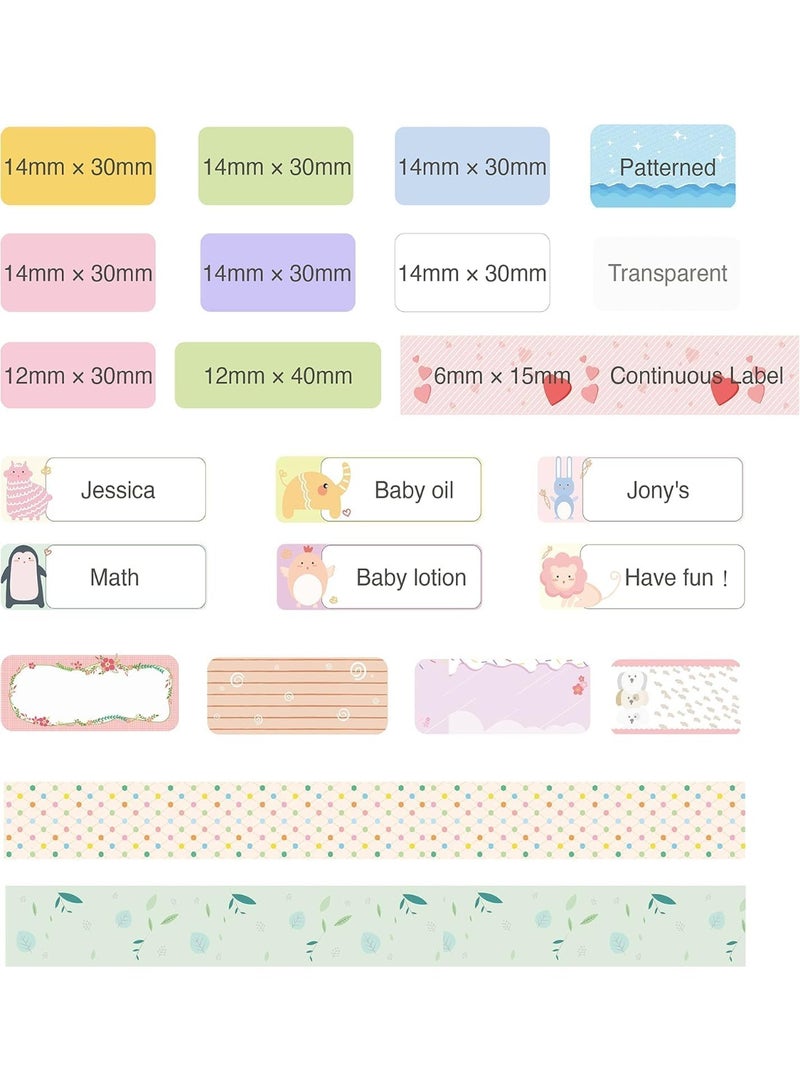 SUPVAN Label Maker Tape E10 Adapted Label Print Paper Refill Size 2 Packs Continous 0.59inx19.68ft Thermal Laminated Waterproof Self-Adhesive Multipurpose Labeling Tape Replacement - Image 4